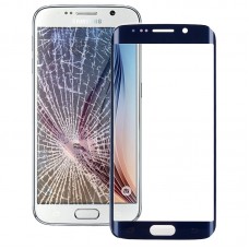 Původní Front Screen vnější sklo objektivu pro Galaxy S6 hraně / G925 (tmavě modrá) 