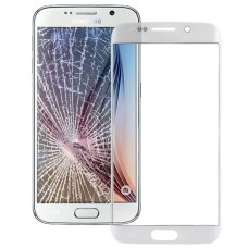 Оригинальный передний экран Внешний стеклянный объектив для Galaxy S6 края / G925 (белый) 