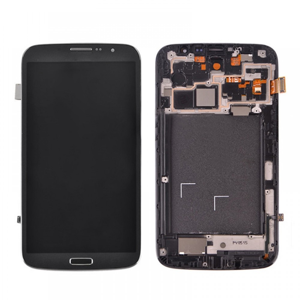 LCD-skärm (TFT) + pekskärm med ram för Galaxy Mega 6.3 / I9200 / I9205 (Svart)