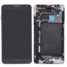 Eredeti LCD kijelző + érintőpanel kerettel Galaxy Note III / N900 (fekete) 