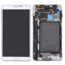 Originální LCD displej + Dotykový panel s Rám pro Galaxy Note III / N900A / N900T (White)