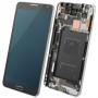 Eredeti LCD kijelző + érintőpanel kerettel Galaxy Note III / N9006 (fekete)