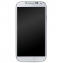 Originální LCD displej + Dotykový panel s Rám pro Galaxy S4 / i9505 (White)