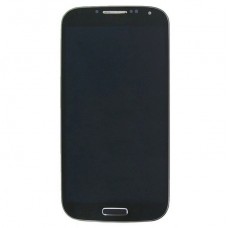 Eredeti LCD kijelző + érintőpanel kerettel Galaxy S4 / i9500 (fekete)