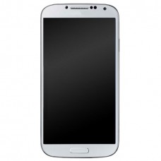תצוגת LCD מקורית + לוח מגע עם מסגרת עבור Galaxy S4 / i9500 (לבנה)