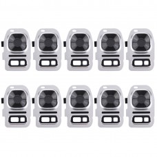 10 PCS caméra arrière objectif de couverture + lampe de poche pour Bracker Galaxy S7 / G930 (Silver)