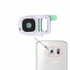 Камера за задно капачка на обектива за Galaxy S7 / G930 (Бяла)