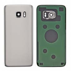 Batería Original contraportada con la cubierta de la lente de la cámara para Galaxy S7 Edge / G935 (plata)