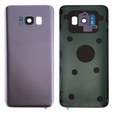 Batería cubierta trasera con cámara cubierta y Adhesivo de lentes para Galaxy S8 / G950 (orquídea gris)