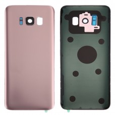 Batería cubierta trasera con cámara cubierta y Adhesivo de lentes para Galaxy S8 + / G955 (de oro rosa)