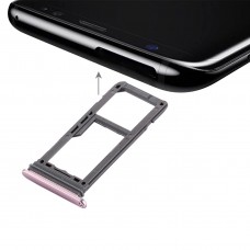 SIM-карти лоток + Micro SD лоток для Galaxy S8 (рожевий)