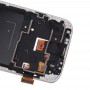 Display LCD (TFT) + Panel táctil con el marco para Galaxy S IV / i9500 / i9505 (blanco)