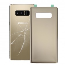 Copertura posteriore della batteria con adesivo per Galaxy Note 8 (oro)