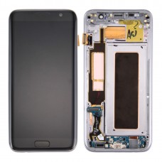 Eredeti LCD képernyő és digitalizáló Full Frame Szerelés és töltő port Board & Volume gomb és bekapcsológomb Galaxy S7 él / G935F (fekete)