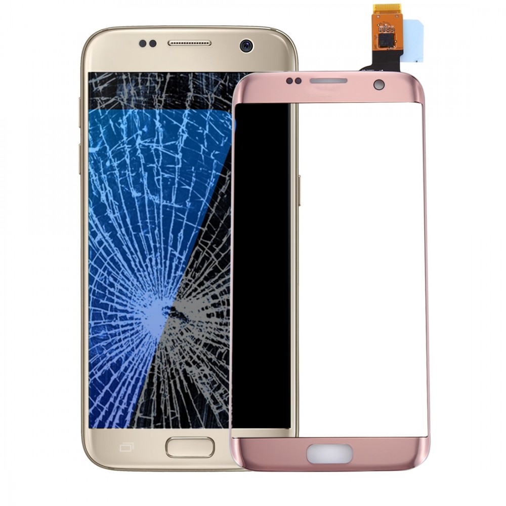 deslealtad obtener Hacer Panel táctil para Galaxy S7 Edge / G9350 / G935F / G935A (Rosa de Oro)