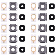 10 st Tillbaka Kamera Bezel & Lens Skal med klistermärke för Galaxy A8 (2016) / A810 (grå)