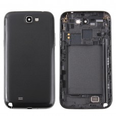Mittleres Feld Bezel + Batterie-rückseitige Abdeckung für Galaxy Note II / N7100 (Schwarz)