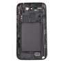 Keskimmäisen kehyksen Reuna + akun takakansi Galaxy Note II / N7100 (musta)