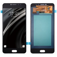 OLED pantalla LCD Material y digitalizador Asamblea completa para Galaxy C7 (Negro)