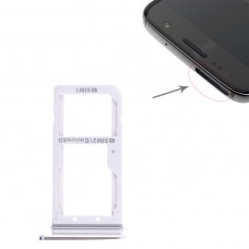 2 Carte SIM Plateau / Micro SD pour carte Tray Galaxy S7 (Blanc)