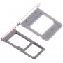 2 Slot per scheda SIM + Micro vassoio di carta di deviazione standard per la galassia A520 / A720 (colore rosa)