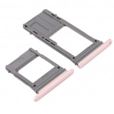 SIM Card Tray + Micro SD Card Tray, Single Card for Galaxy A5 (2017) / A520 & A7 (2017) / A720(Pink)