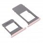 Bandeja Bandeja de tarjeta SIM + Micro SD Card, tarjeta individual para Galaxy A5 (2017) / A520 y A7 (2017) / A720 (rosa)