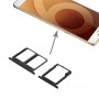 Slot per scheda SIM + Micro vassoio di carta di deviazione standard per il Galaxy C9 Pro / C9000 (nero)