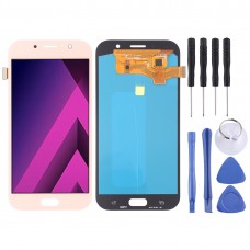 LCD Screen and Digitizer Full Assembly (OLED Material ) for Galaxy A7 (2017), A720F, A720F/DS(Pink)