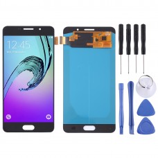 LCD obrazovka a digitizér Full shromáždění (OLED materiál) pro Galaxy A7 (2016), A710F, A710F / DS, A710FD, A710M, A710M / DS, A710Y / DS, A7100 (Black)