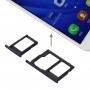 Slot per scheda SIM + micro SD e SIM vassoio di carta per la galassia J5 Prime / G570 e J7 Prime / G610 (nero)
