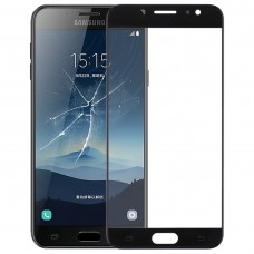 Szélvédő külső üveglencsékkel Galaxy C8 / C7100, C7 (2017) / J7 +, C710F / DS (fekete) 