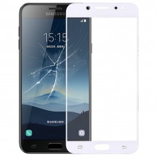 Front Screen Välimine klaasläätsedega Galaxy C8 / C7100, C7 (2017) / J7 +, C710F / DS (valge)