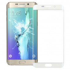 Front Screen Outer стъклени лещи за Galaxy S6 Edge + / G928 (Бяла)
