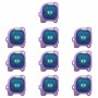 10 PCS Camera Lens Cover for Galaxy J6 (2018)(Purple)