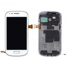 Оригинальный ЖК-дисплей + Сенсорная панель с рамкой для Galaxy SIII Mini / i8190 (белый)