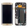Eredeti LCD kijelző + érintőpanel kerettel Galaxy S6 Él + / G928F (Gold)