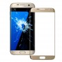 Ekran zewnętrzny przedni szklany obiektyw dla Galaxy S7 EDGE / G935 (Gold)