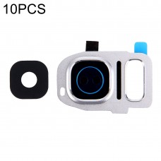 10 PCS caméra couvre lentille pour Galaxy S7 bord / G935 (Silver)