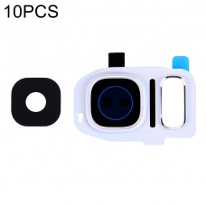 10 PCS caméra couvre lentille pour Galaxy S7 bord / G935 (Blanc)