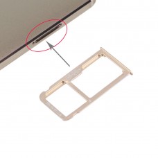 För Huawei Mate 8 Nano SIM + Micro SD / Nano SIM-kort fack (Guld)