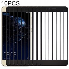 10 PCS för Huawei P10 lite Front Screen Yttre glaslins (Svart)