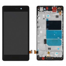 Для Huawei P8 Lite ЖК-экран и дигитайзер полносборными с рамкой (черный)