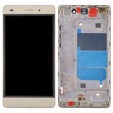 Для Huawei P8 Lite ЖК-экран и дигитайзер полносборными с рамкой (Gold) 