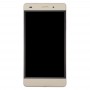 Для Huawei P8 Lite ЖК-екран і дігітайзер повнозбірні з рамкою (Gold)