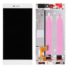 För Huawei P8 LCD-skärm och Digitizer Full Montering med ram (vit) 