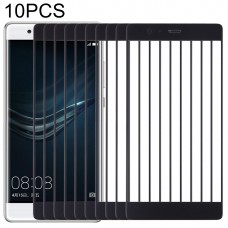 10 PCS per Screen Huawei P9 Inoltre anteriore esterno della lente di vetro (nero) 