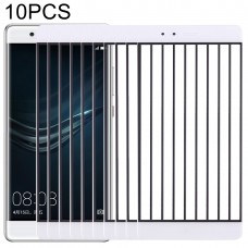 10 PCS para la pantalla de Huawei P9 Plus Frente lente de cristal externa (blanco) 