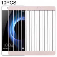 10 PCS Huawei Honor V8 Front Screen Outer klaasläätsedega (Gold)