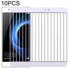 10 PCS for Huawei Honor V8 Front Screen Outer Glass Lens(White) 